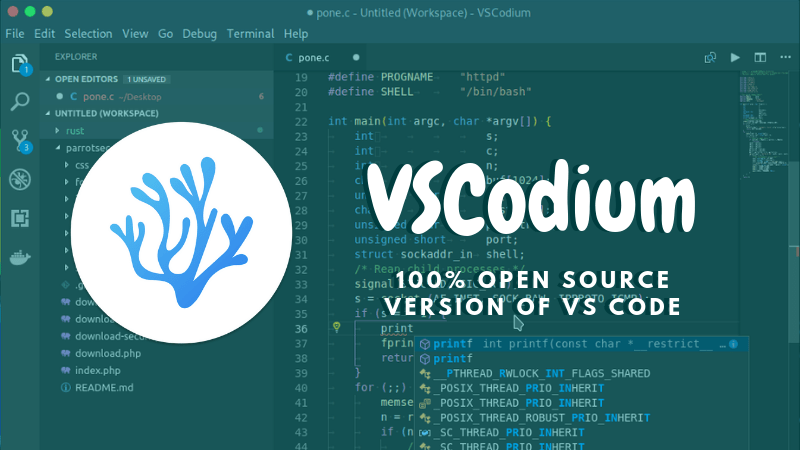 Opensofty Vscodium Microsoft Vsコードの100 オープンソースバージョン
