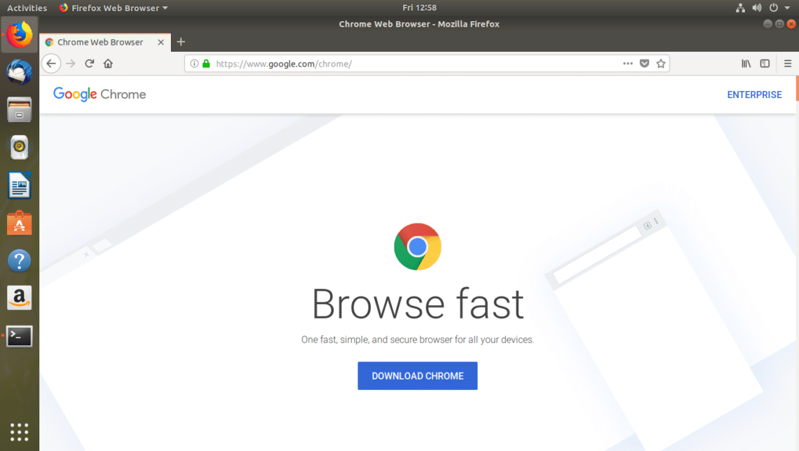 google chrome u ubuntu 18 04 lts ye