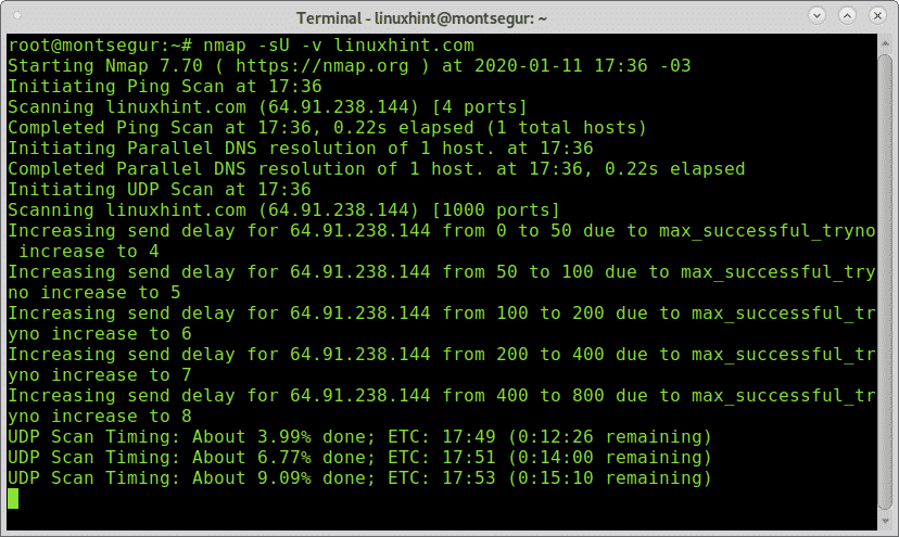 Как проверить порт udp linux