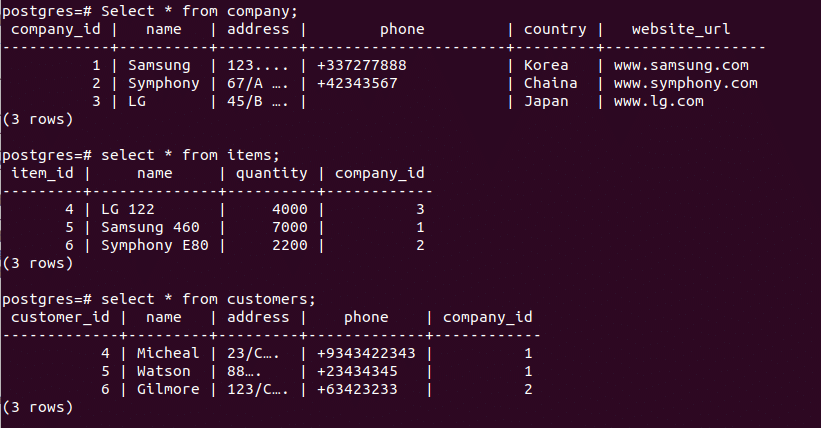 opensofty PostgreSQL WHERE EXISTSクエリ