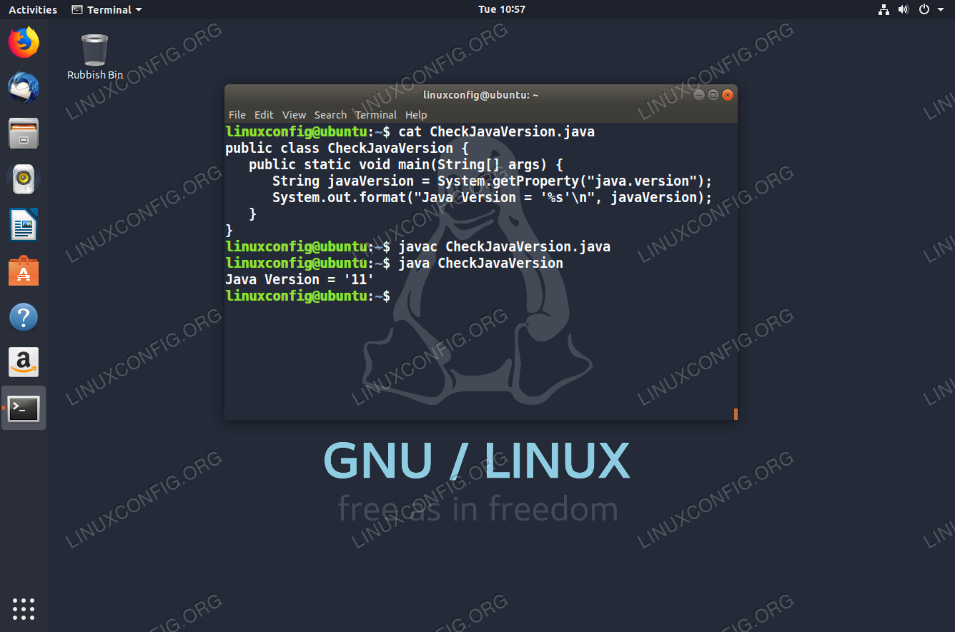 Goto Linux Com Javaのバージョンを確認する