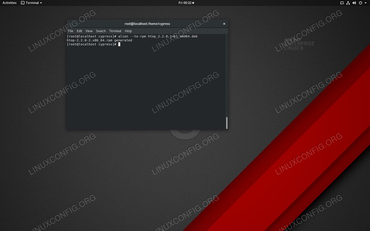 Goto Linux Com Rhel 8 Centos 8 Linuxにdebファイルをインストールする方法