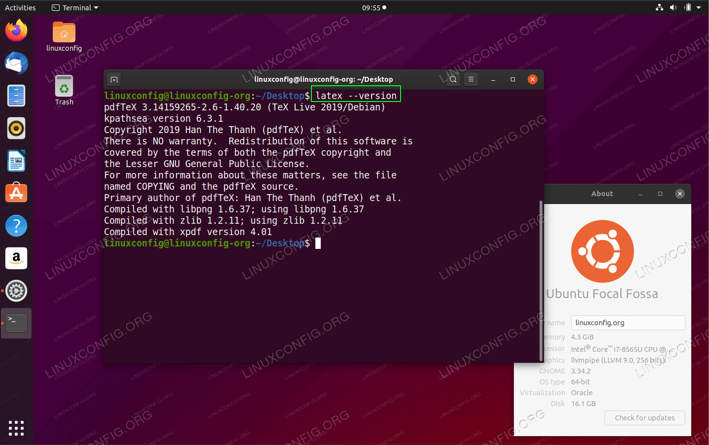 Goto Linux Com Comment Installer Latex Sur Ubuntu 20 04 Focal Fossa Linux