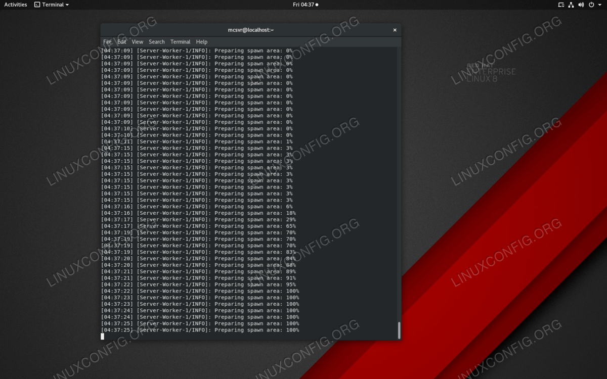 Goto Linux Com Minecraftサーバーをrhel 8 Linuxにインストールする方法