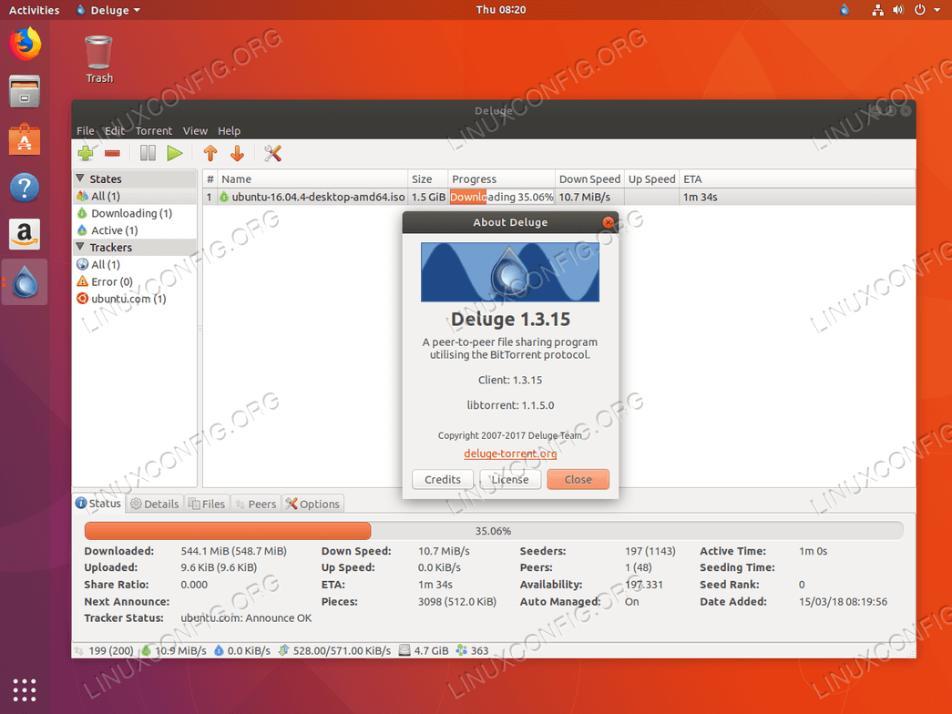 Goto Linux Com Ubuntu 18 04 Bionic Beaver Linux上のtorrentクライアント